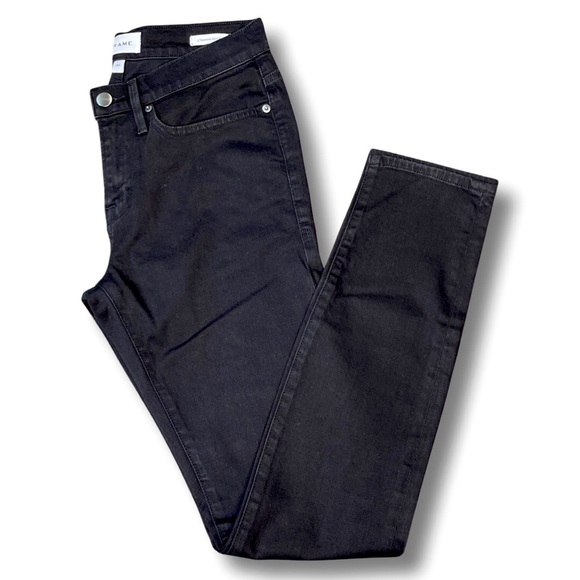 NWOT FRAME Denim Men’s L'Homme Skinny Mid-Rise Jeans in Noir/Black (Size 30) - Picture 2 of 5